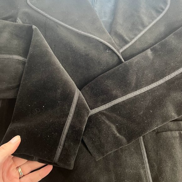 GAP - Vintage Velvet Blazer Coat Black - 10 - Classic Gap - Picture 7 of 9
